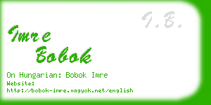 imre bobok business card